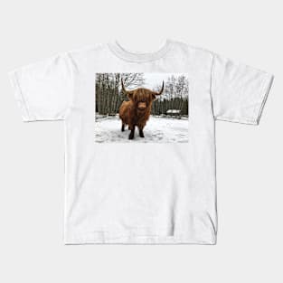 Scottish Highland Cattle Cow 2249 Kids T-Shirt